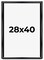 Modern Shadow Box 1.5" Depth Black Picture Frame - UV Acrylic, Backing, Hanging Hardware